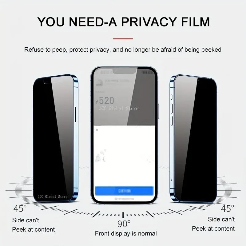 2Pcs Privacy Tempered Glass For Samsung Galaxy A02s M02s F02s A03s A12 F12 A13 A14 A20s A23 A32 A42 A52 A53 A54 Screen Protector
