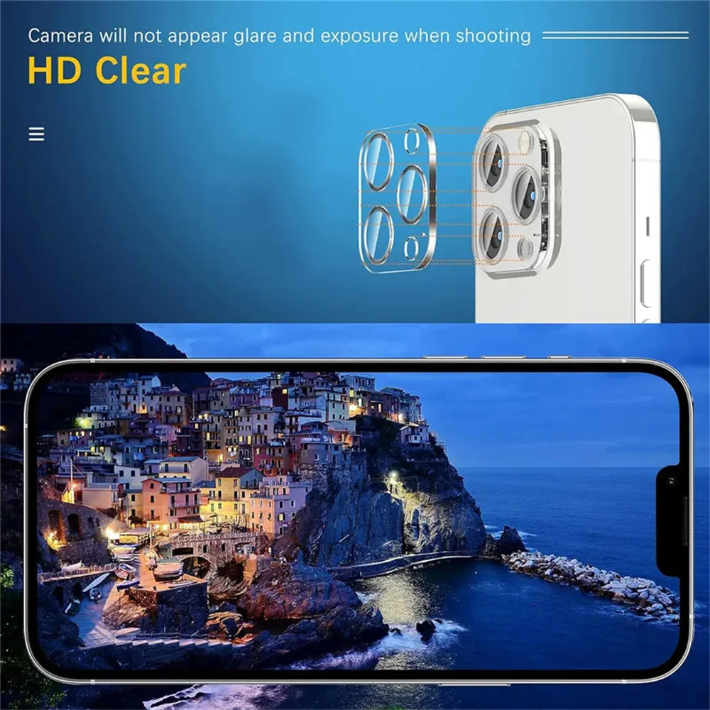 1~3 PCS Camera Protector For iPhone 16 15 Pro Max Camera Lens Film For APPle iPhone 15 ip 14 13 Mini 12 11 Pro Accessorios iPhone15 Pro Protege Camera Protection iPhone 15Pro lens glass