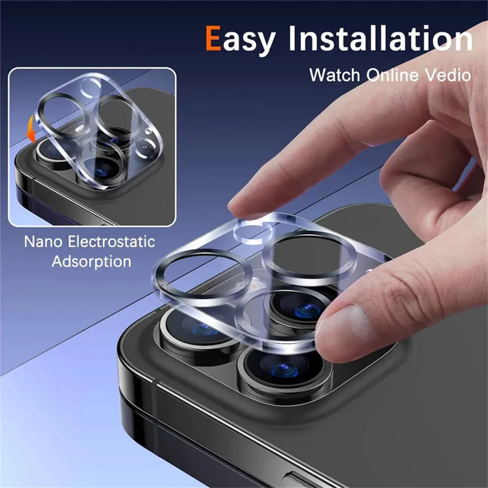 1~3 PCS Camera Protector For iPhone 16 15 Pro Max Camera Lens Film For APPle iPhone 15 ip 14 13 Mini 12 11 Pro Accessorios iPhone15 Pro Protege Camera Protection iPhone 15Pro lens glass