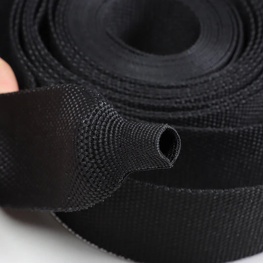 Heat Shrink Braided Cable Sleeve 6~100mm Insulation Flam Retardant Wire Wrap Sheath Protection PET Auto Line Organizer